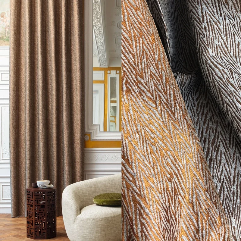 Heart of Gold – hochwertiger Vorhang nach Maß mit extravagantem Muster und Leinen, 10 luxuriöse Farben